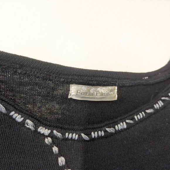 Forla Paris Size Medium Black/Gray Sweater Asymmetrical - Picture 16 of 16